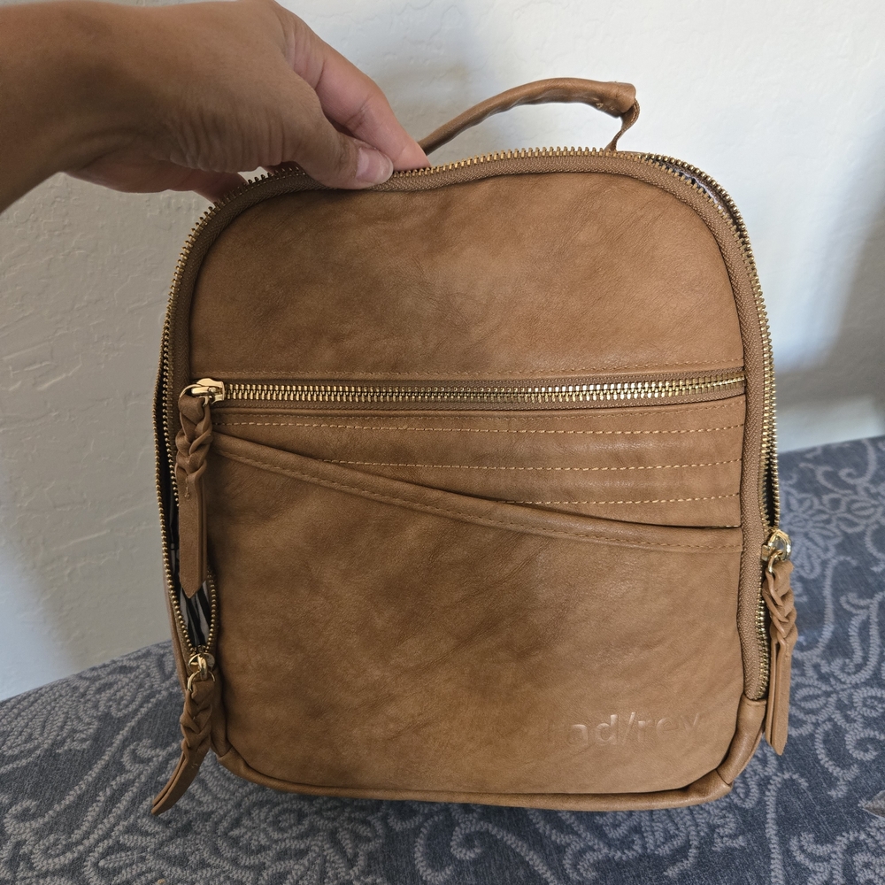 Tan Leather Backpack